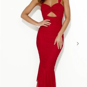 Hello Molly Strapless Red Dress